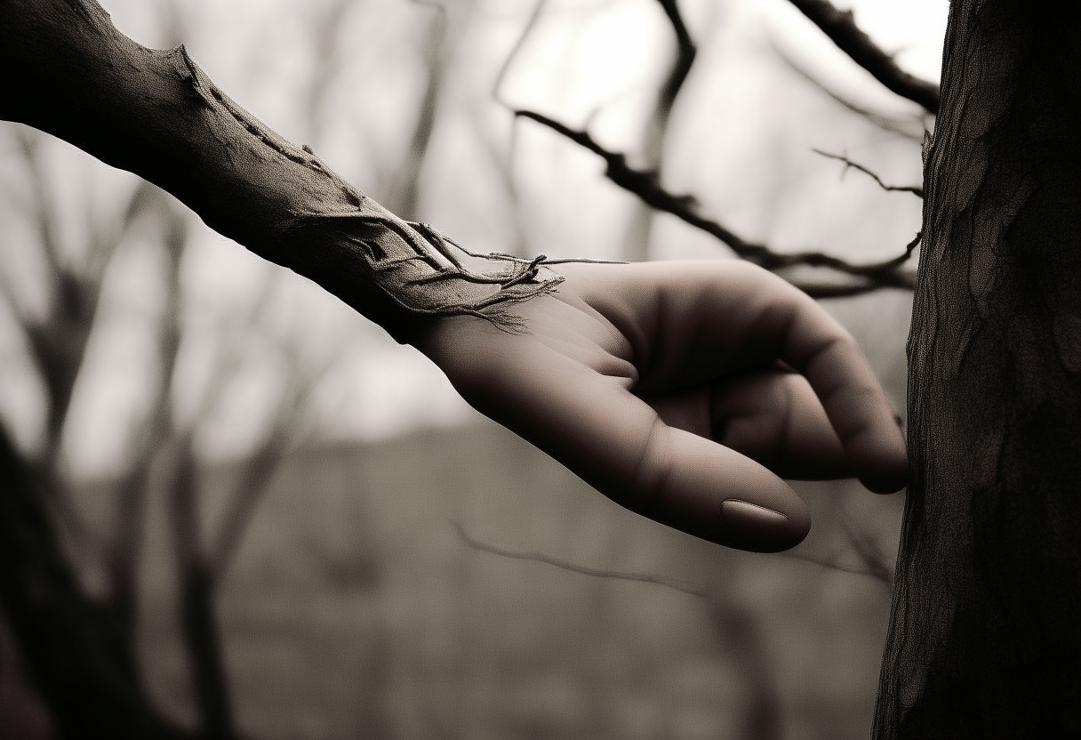 A hand in the branch