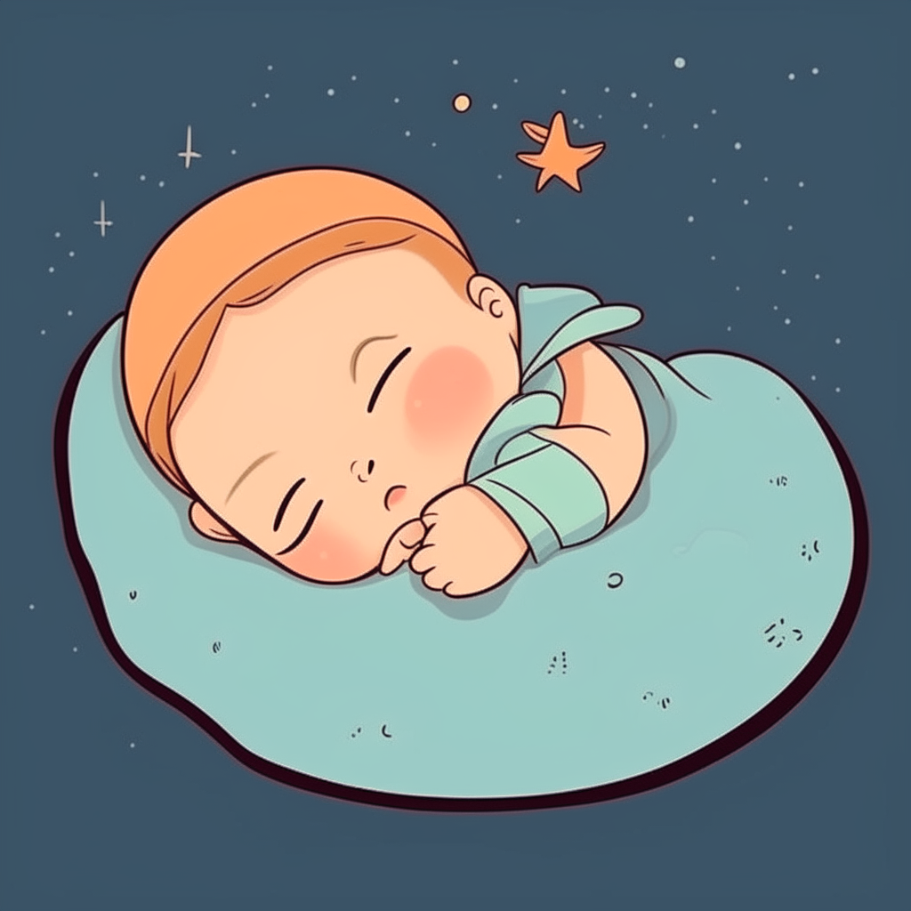 baby is sleeping. cartoon.