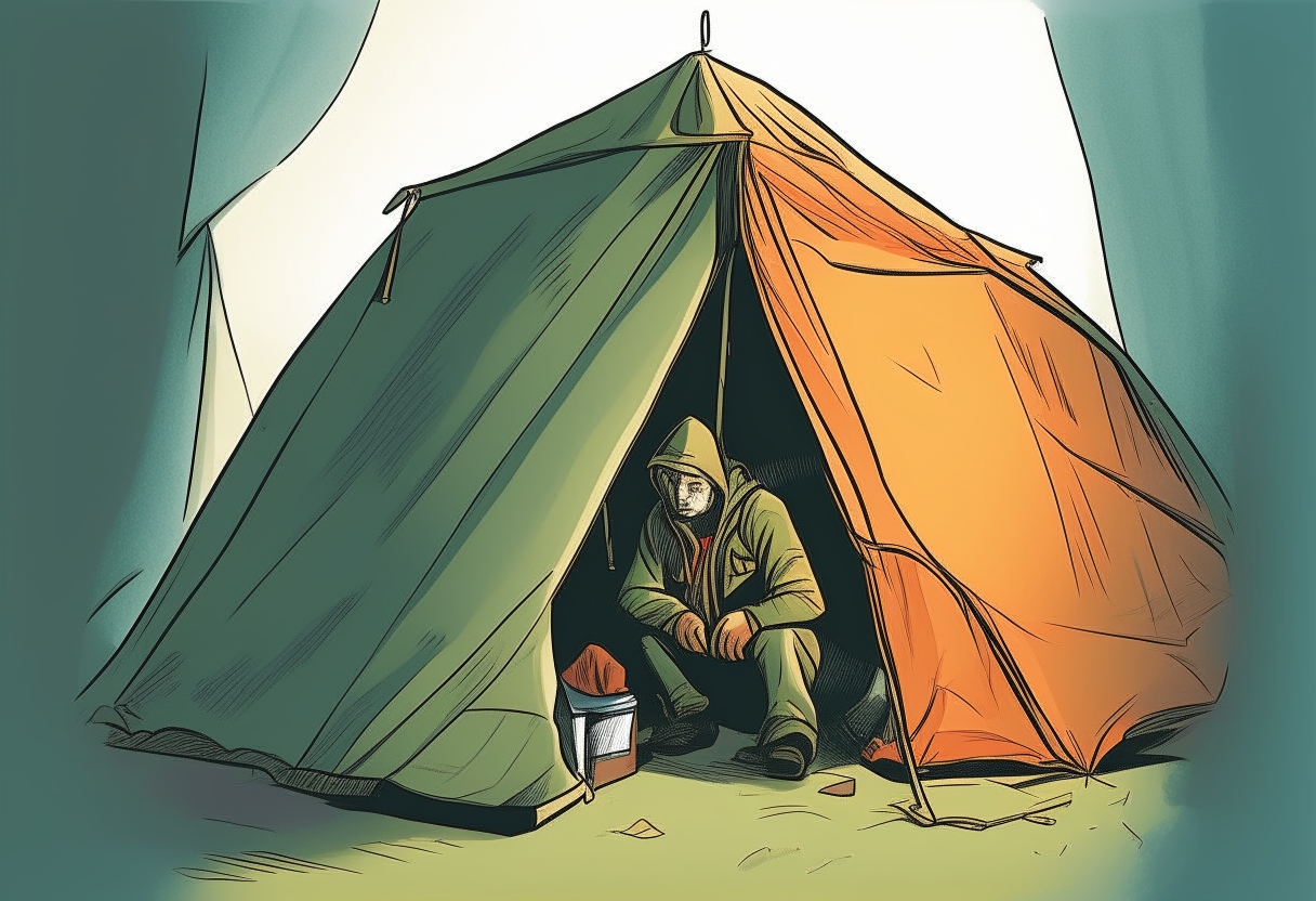 A thief in a tent  