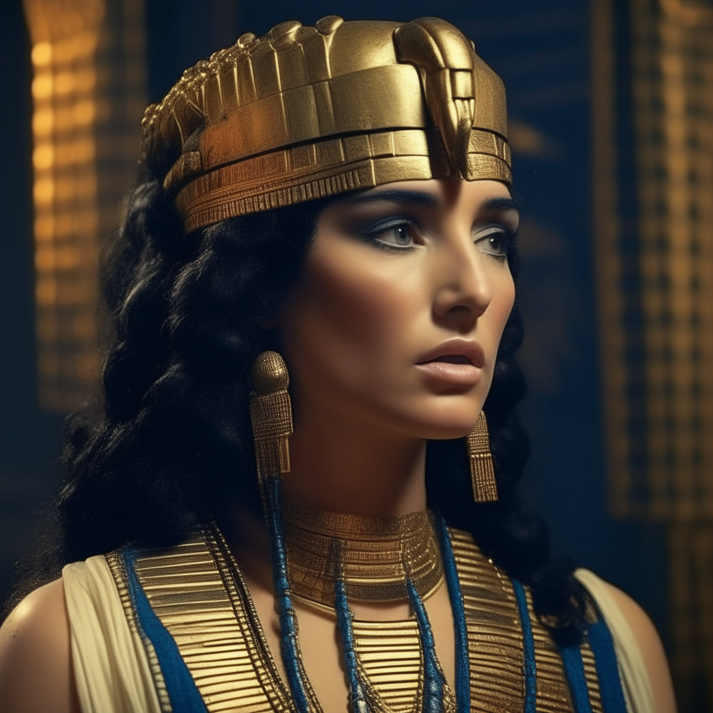 cleopatra looking like godness with some moving image