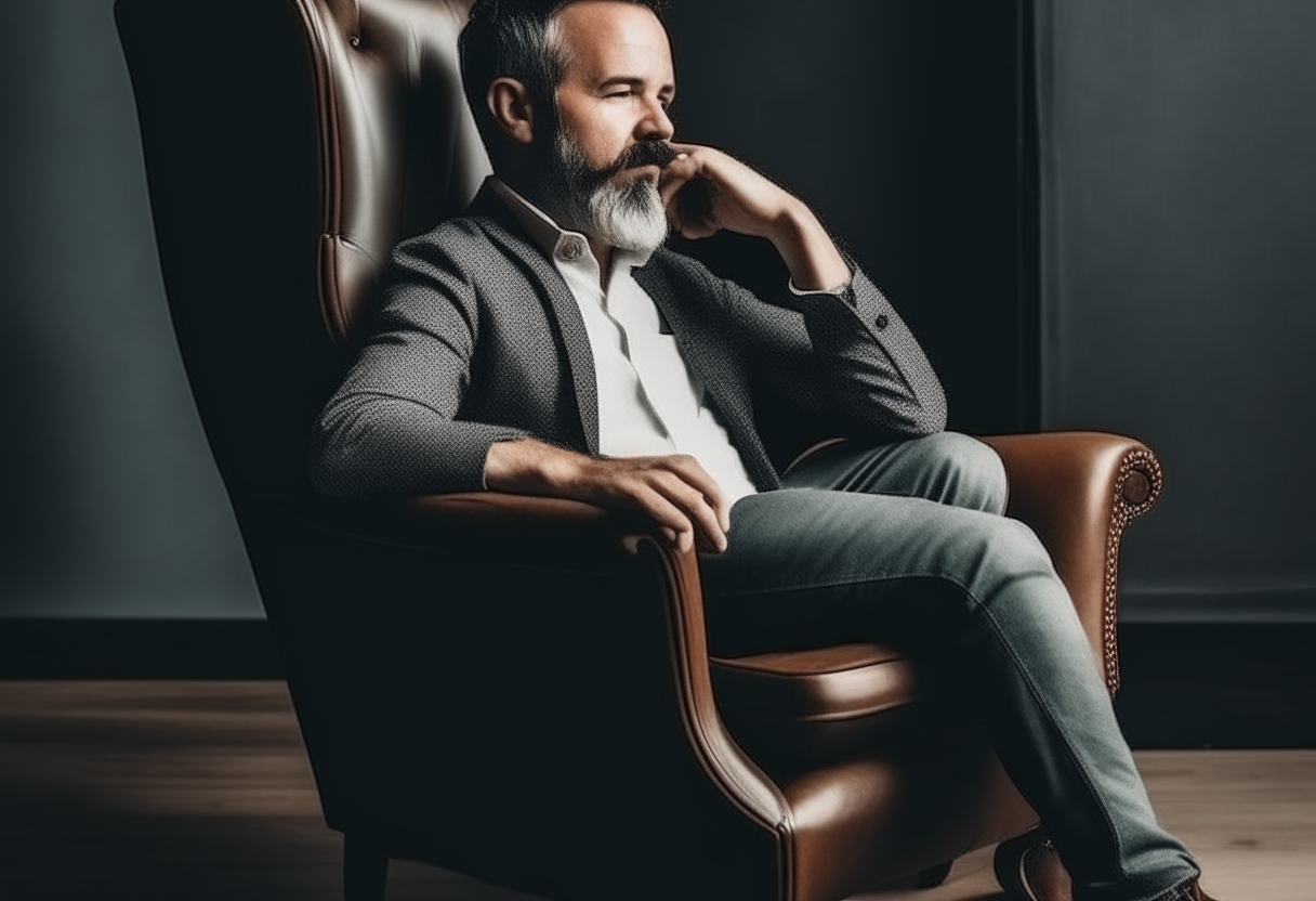 A man sitting in a Chair 