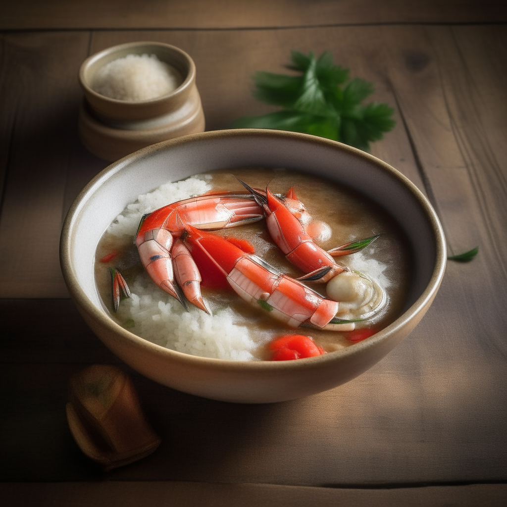 a bowl filled with shrimp, crab, sausage, tomatoes and okra in a dark roux broth, with white rice on the side and thyme and filé powder sprinkled on top, on a rustic wooden table, photorealistic