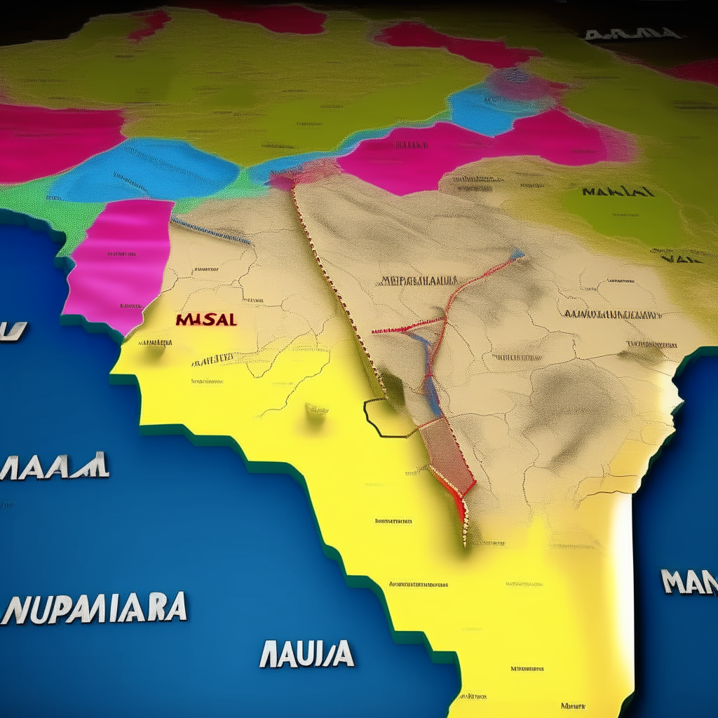 Paraguay maps full color 8k, 3D