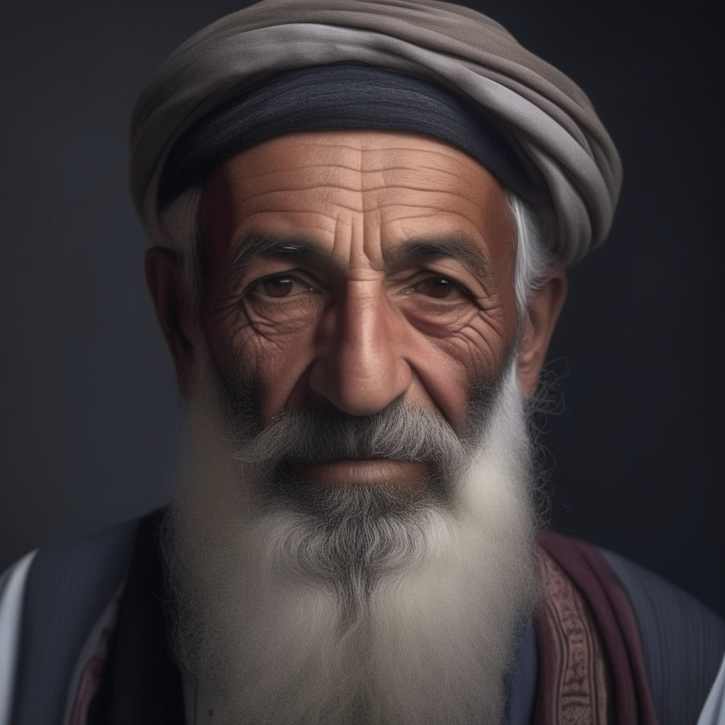 Vieux Homme marocain avec barbe