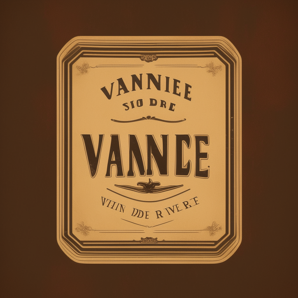 Text in a vintage font that reads 'VANDIERE .inc SINCE 1800' with a bourbon whiskey label design aesthetic