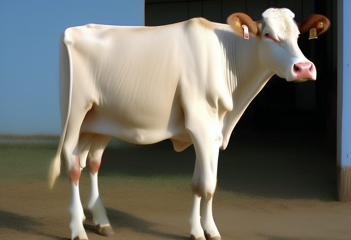 A   Very skinny flat cow 