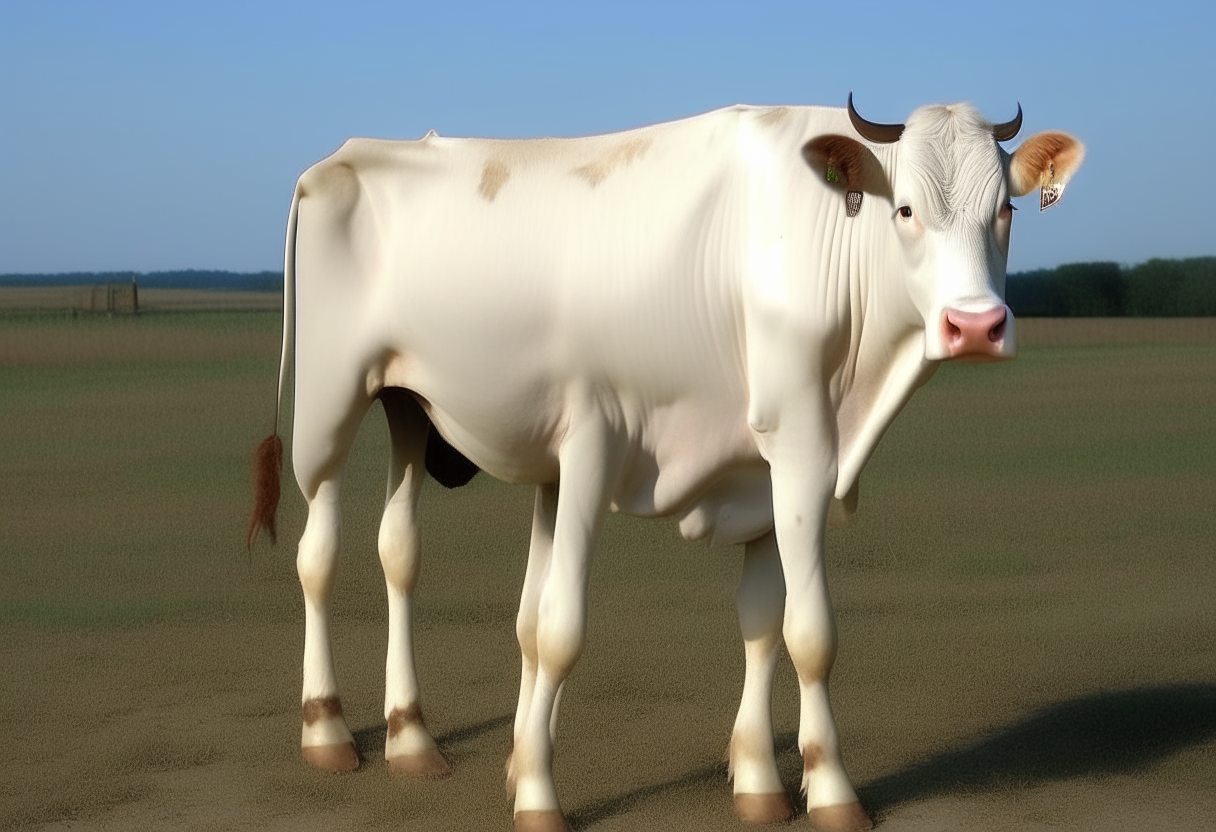 A   Very skinny flat cow 