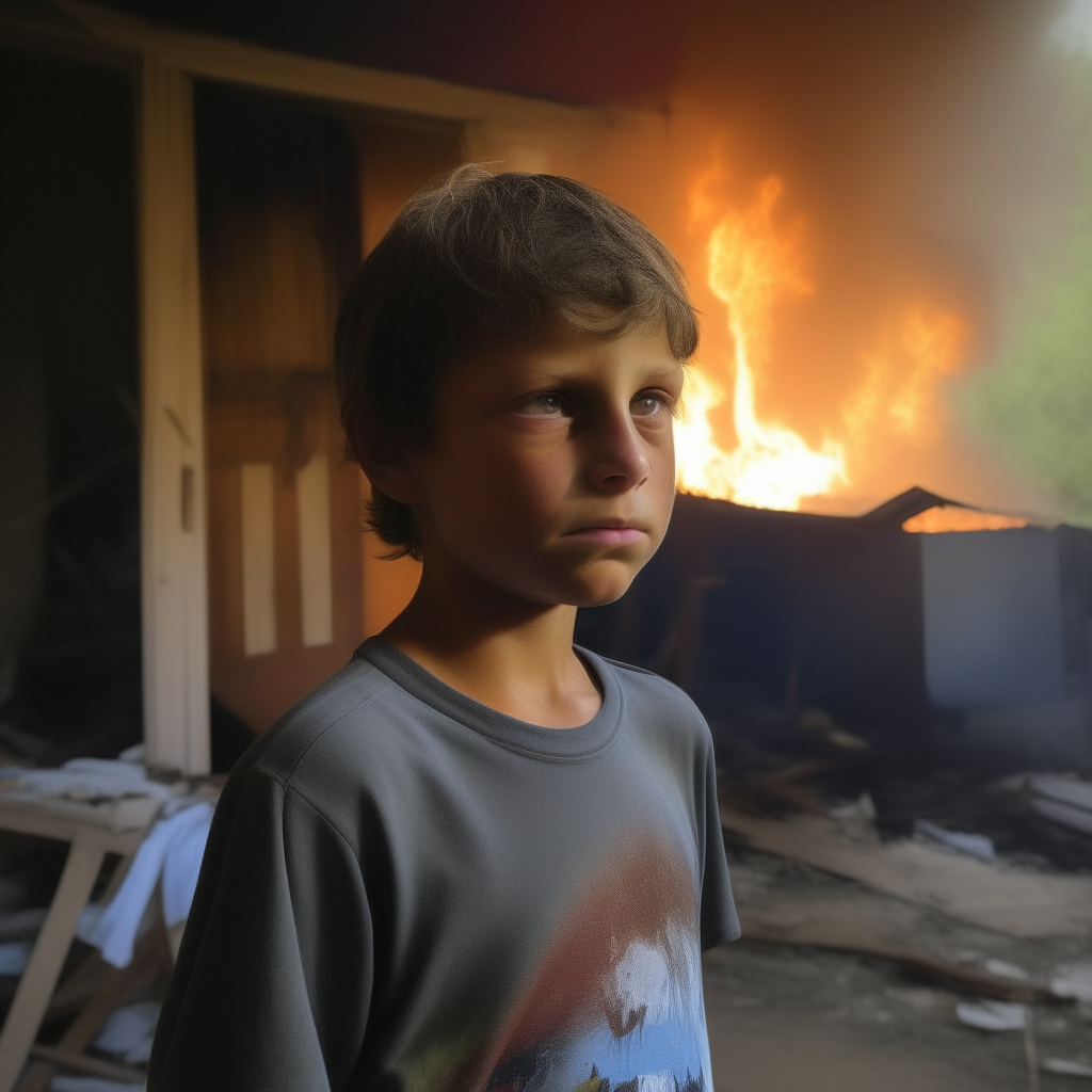 As a child, Niko watched helplessly as fire consumed his family home