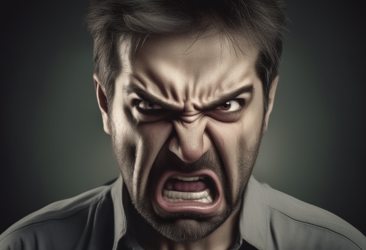 A man angry  