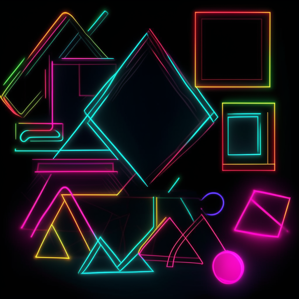 Neon geometric Shapes