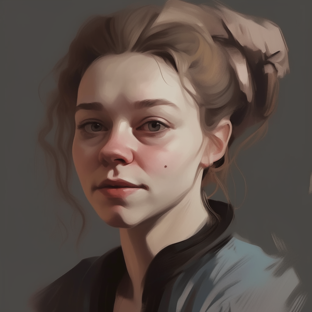 portrait in the style of the references