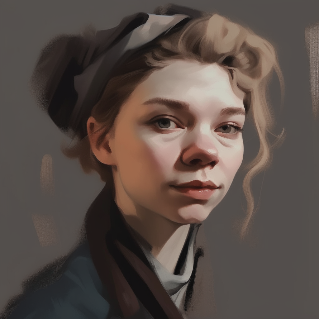 portrait in the style of the references