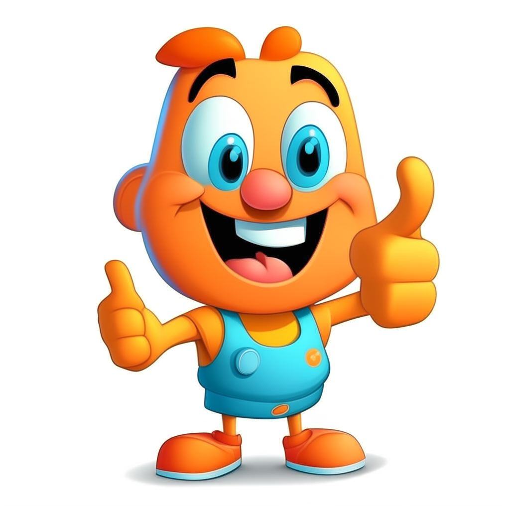 A cute cartoon salou mascot character giving a thumbs up