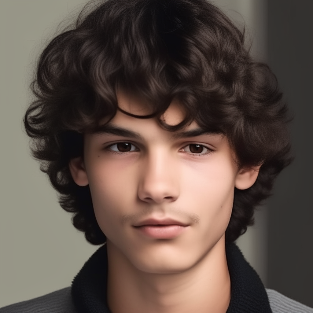 a portrait of Nico resembling his brothers in images 2 and 3