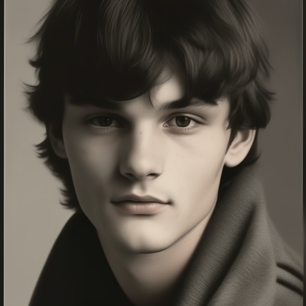 a portrait of Nico resembling his cousin in image 10