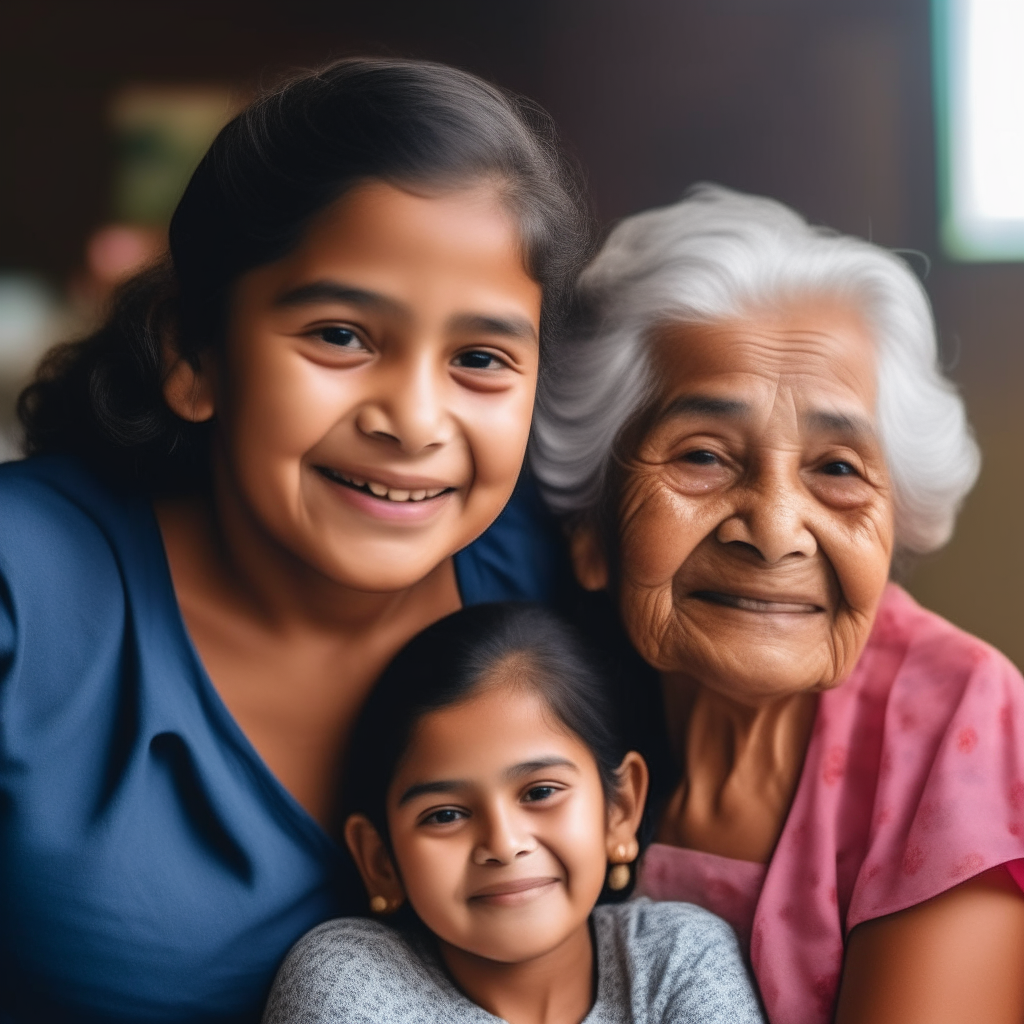 An abuelita finds happiness in quality time with her family, despite any back pain