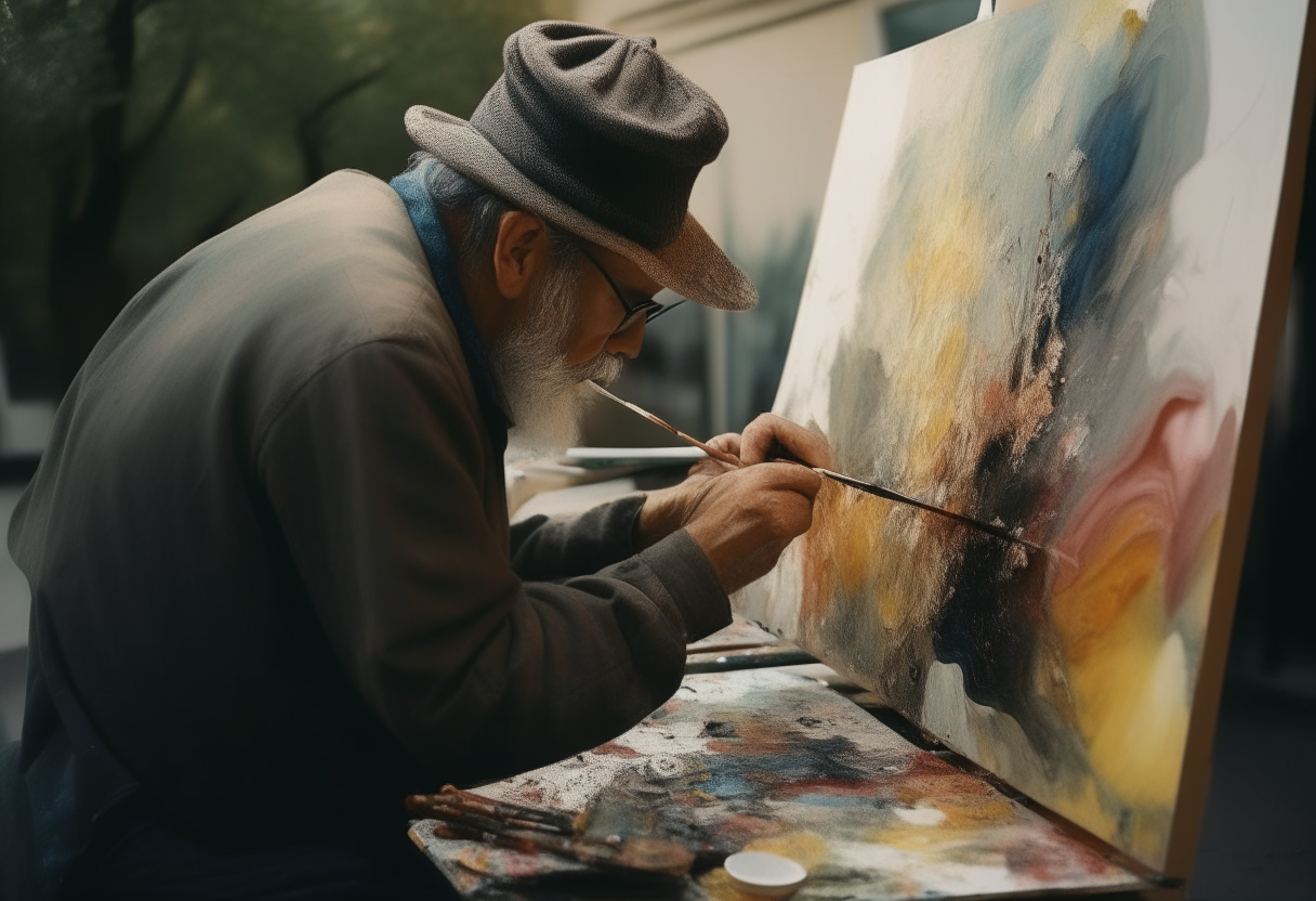  "An artist creating on the canvas of life, representing the idea that we are all artists of our own existence."