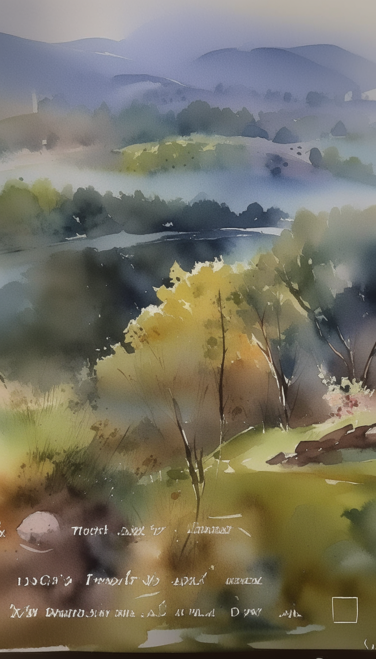 Applying an artistic watercolor filter to soften details while preserving the overall landscape