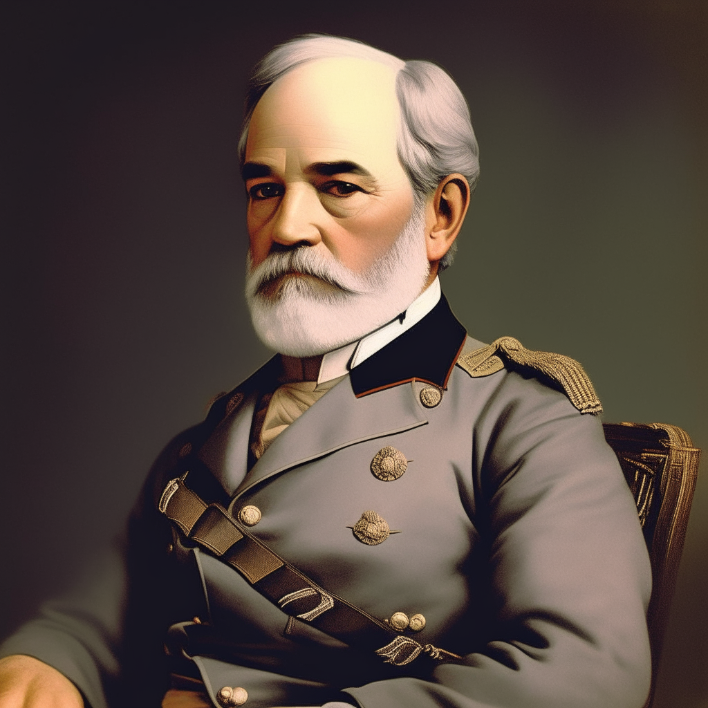 Portrait of Confederate General Robert E. Lee in uniform