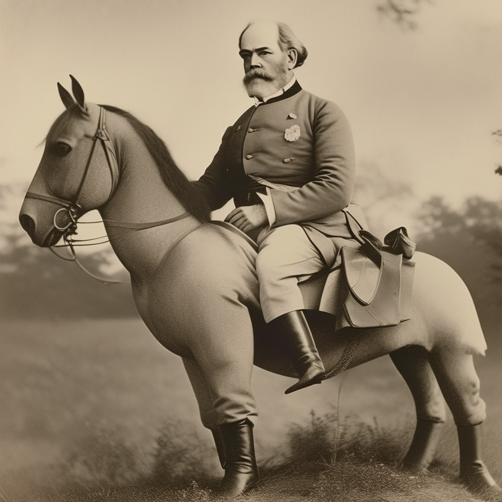 Robert E. Lee on horseback during the American Civil War