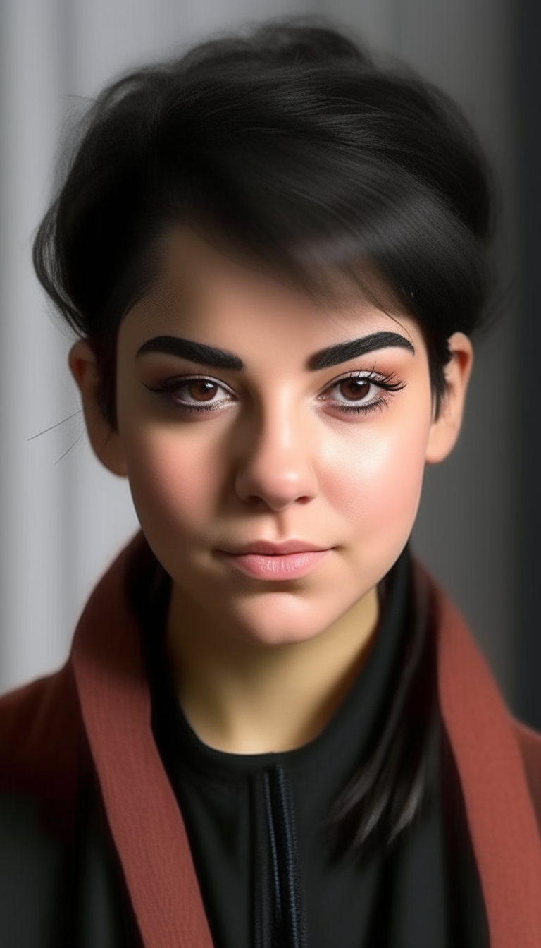 shorten the face and widen the eyebrows