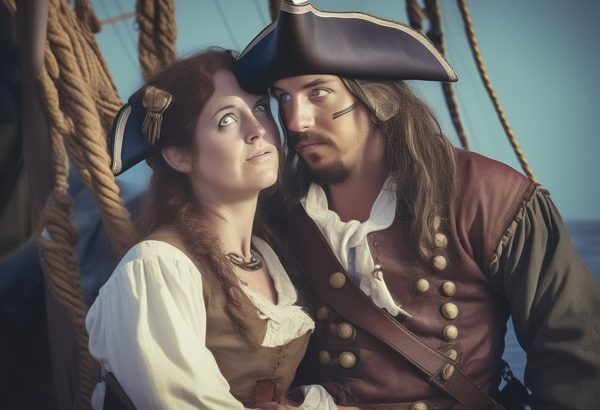 A pirate couple - James and Ana Bony - struggle to make ends meet on land while dreaming of treasure and adventure at sea