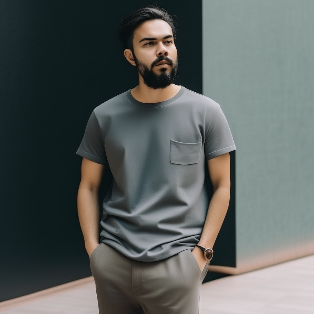 A man wearing simple clothing