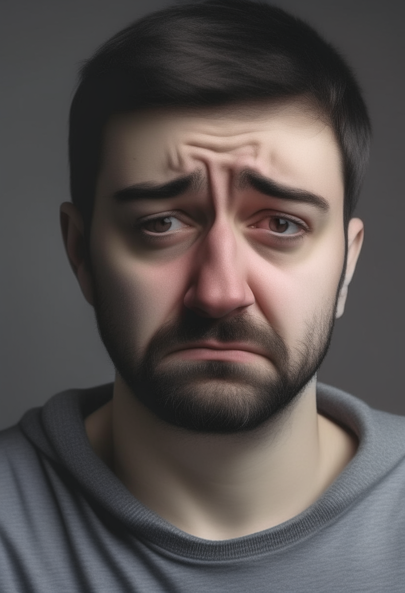 sad man 30 years old