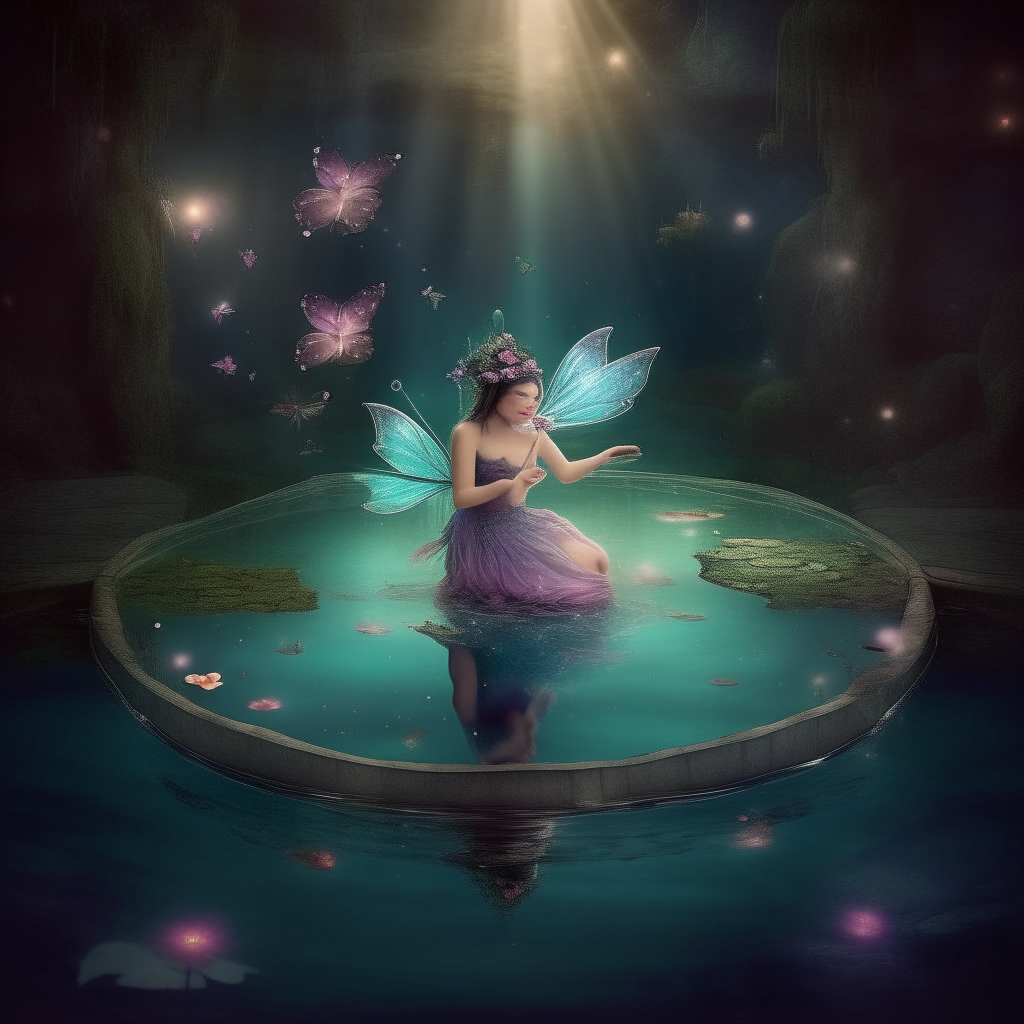 A FAIRY IN A MAGIC POOL
