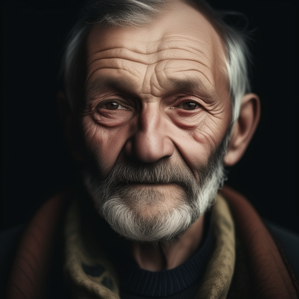 portrait of a 50 year old Ukrainian man, resemblance to the father in image-5