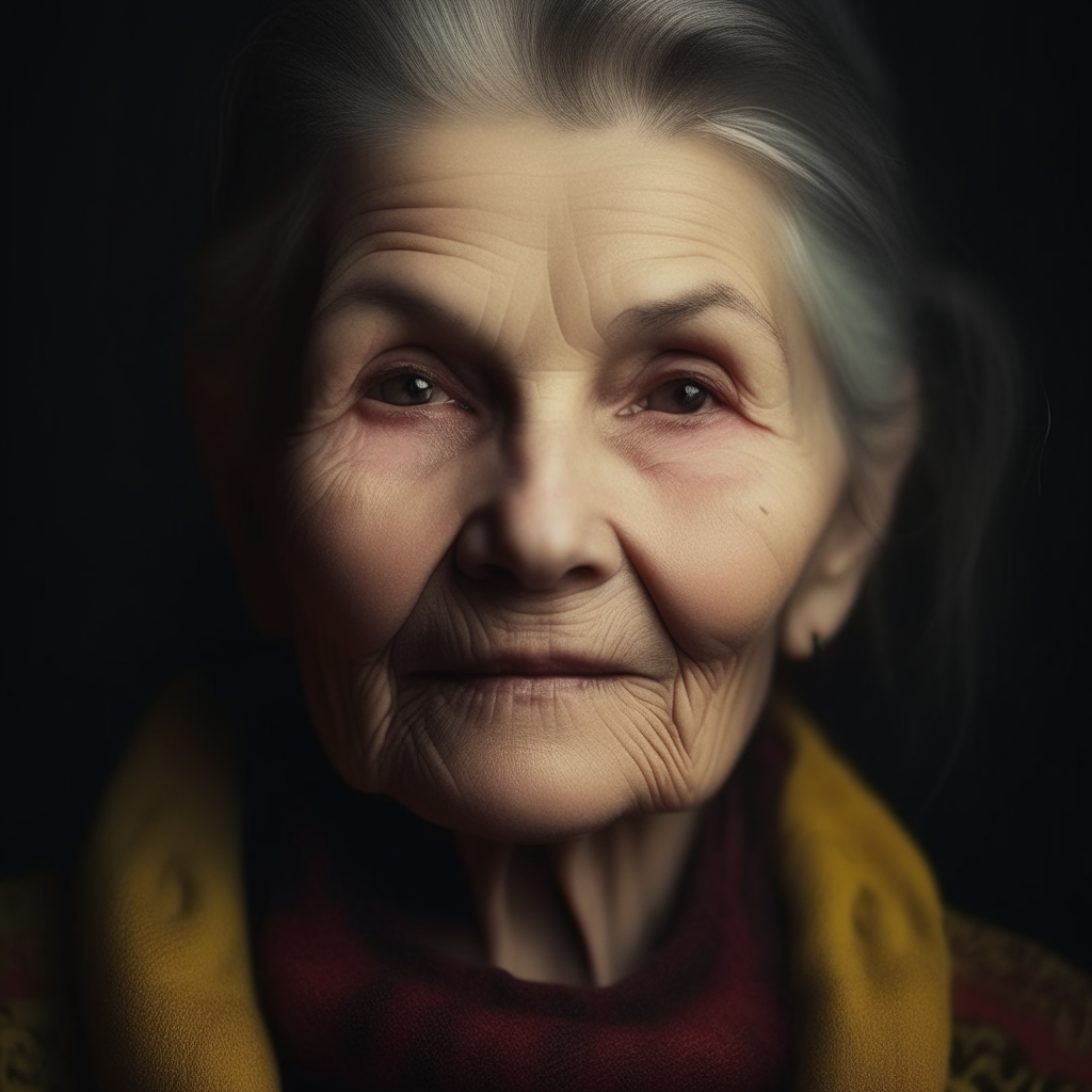 portrait of a 65 year old Ukrainian woman, resemblance to the mother in image-8