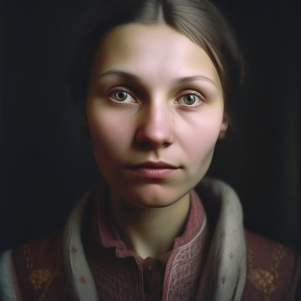 portrait of a 25 year old Ukrainian woman, resemblance to the father in image-5