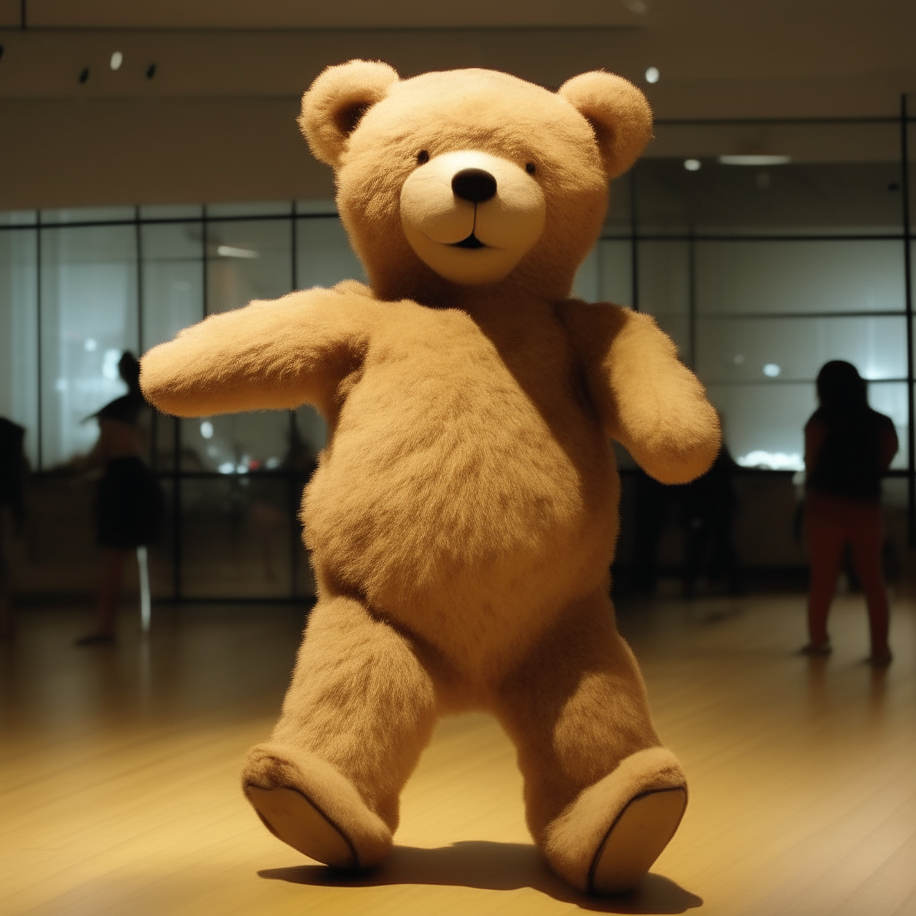 a life sized dancing teddy bear