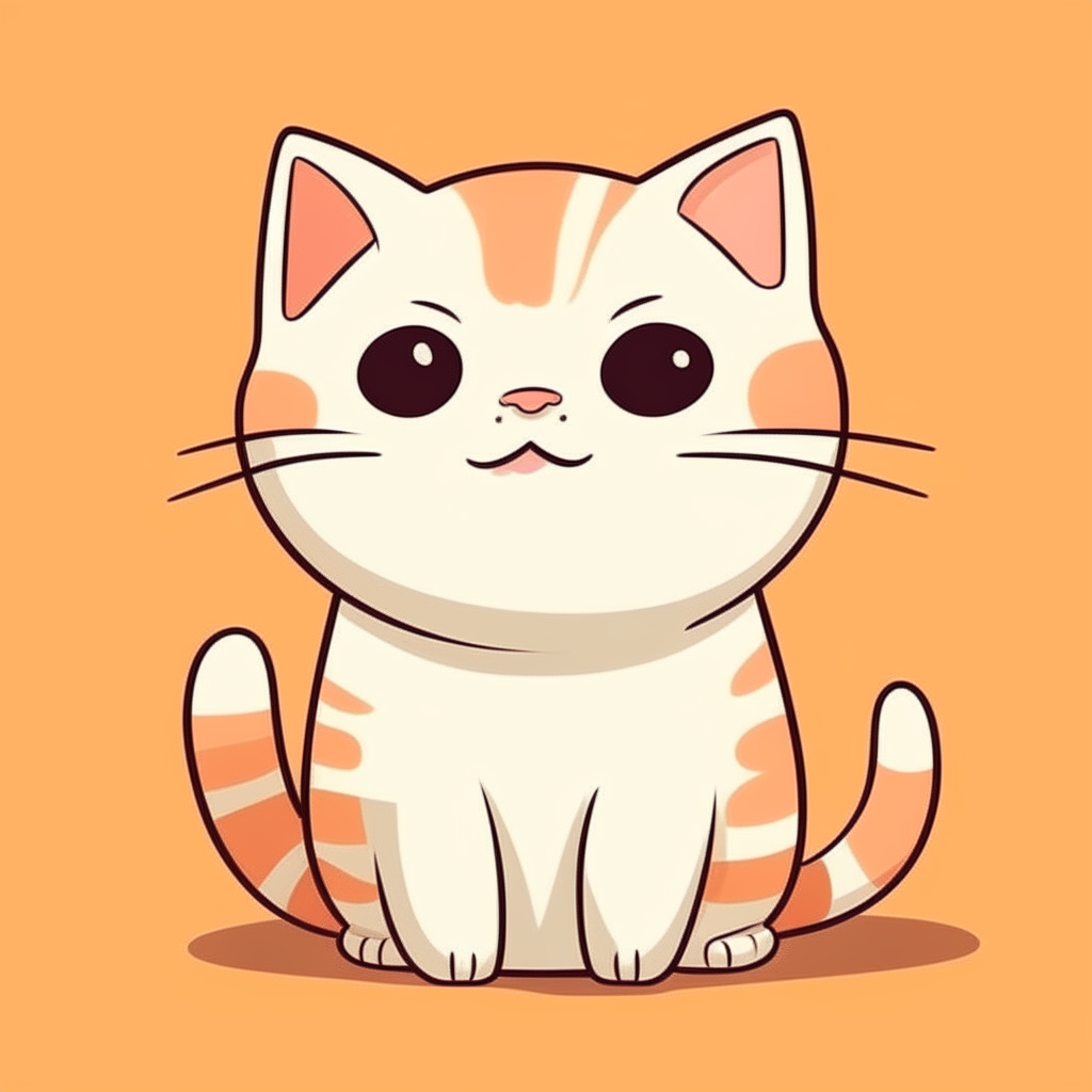 a cute cartoon cat