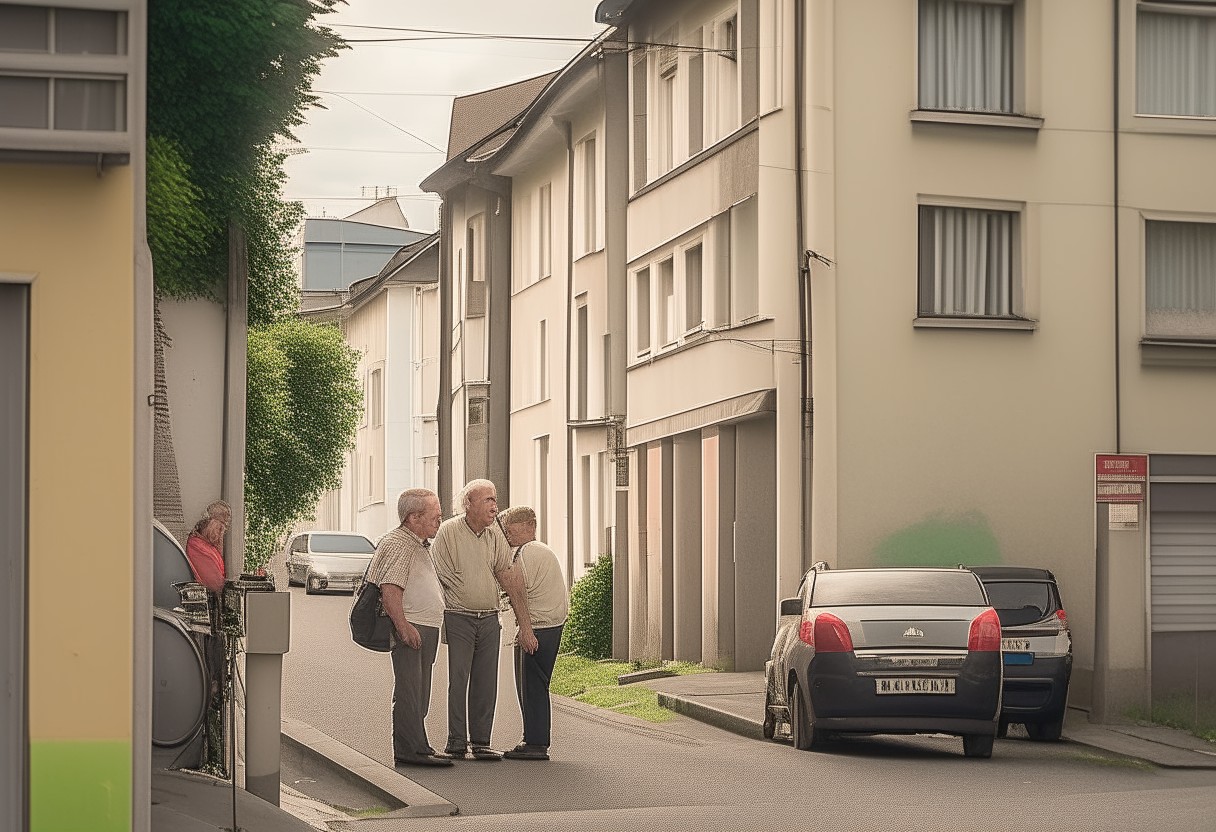 Neighbors in the street 