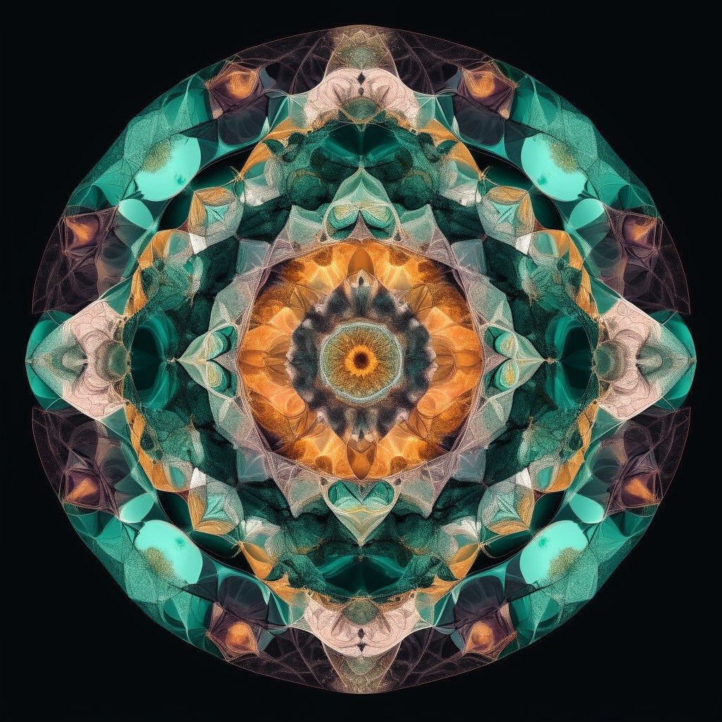 abstract crystal mountain mandala