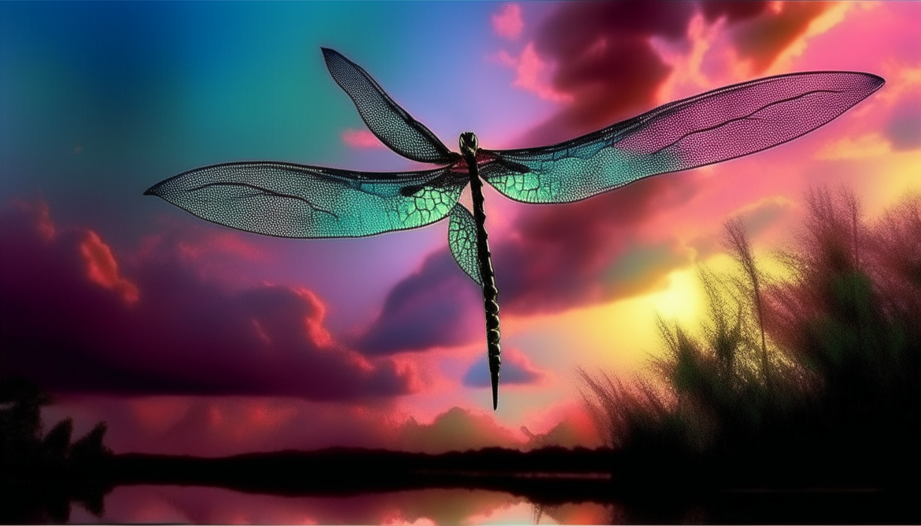 dragon fly. beatiful sky