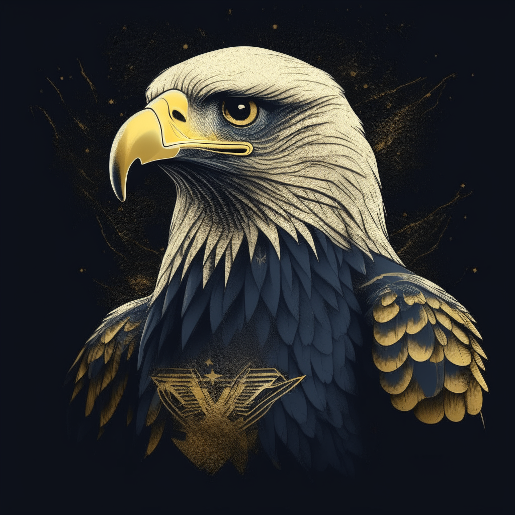 the eagle design from the t-shirt, enlarged and centered on a plain background