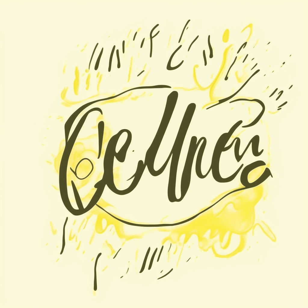 a fun handwritten logo with the word cooking in brush strokes on a light yellow background