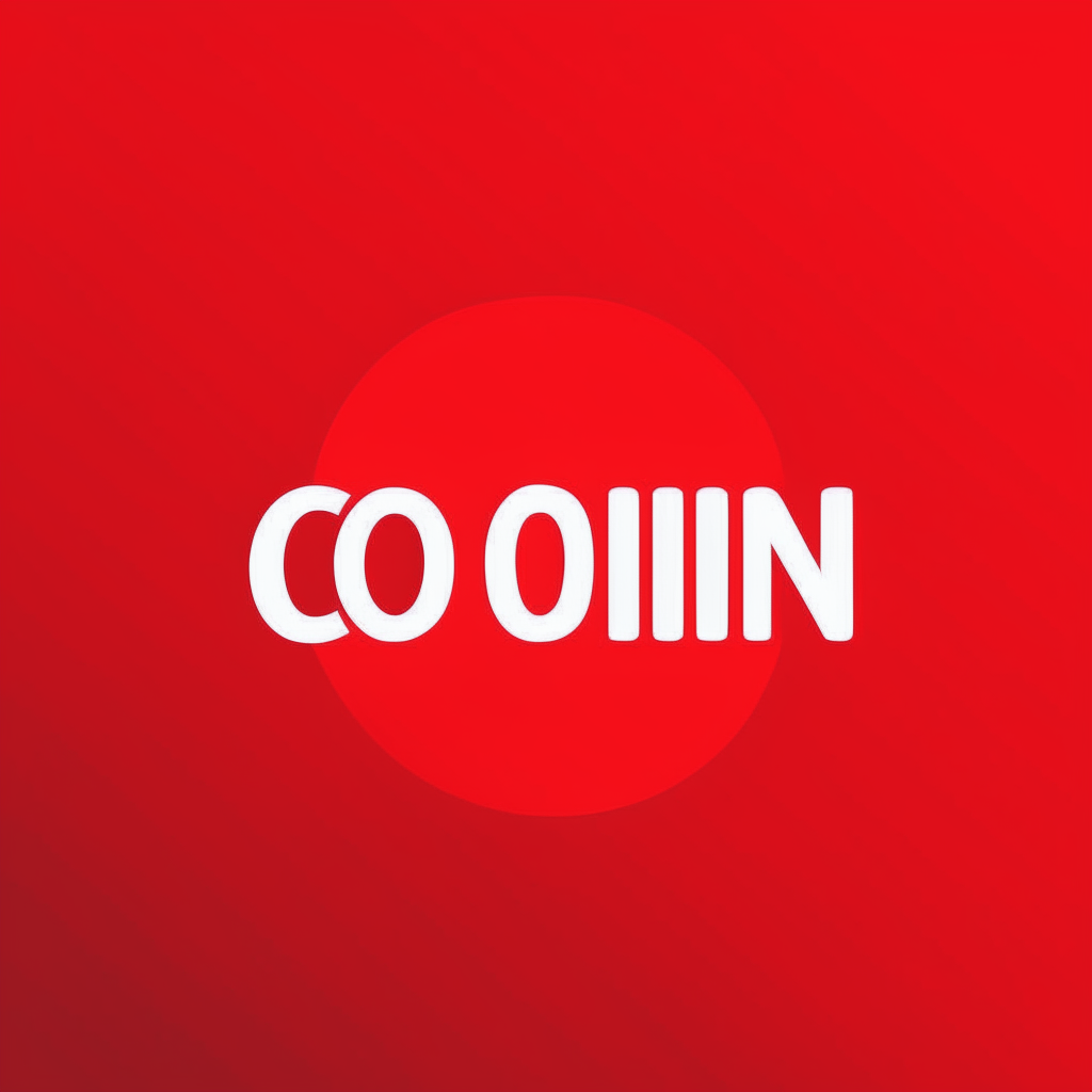 a modern vector logo with the word cooking in a sleek sans-serif font on a red background