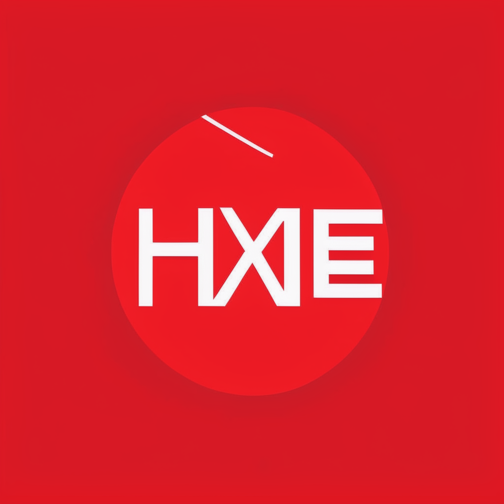 a minimalist logo with the word HOME in a bold sans serif font on a red background