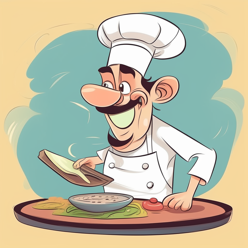 cartoon of a cook