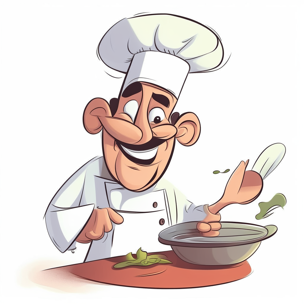 cartoon of a cook