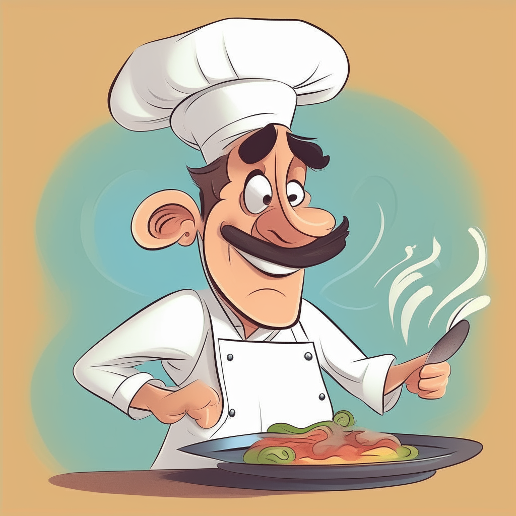 cartoon of a cook