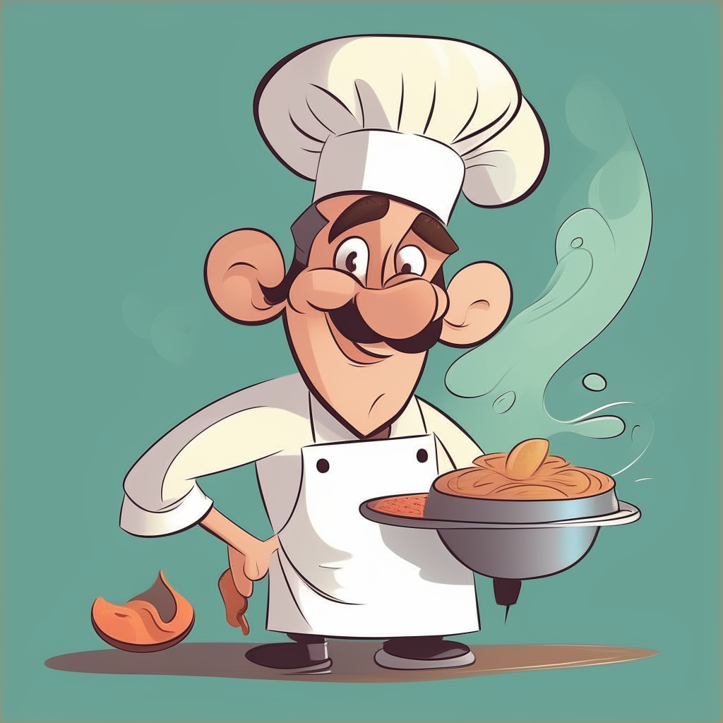 cartoon of a cook