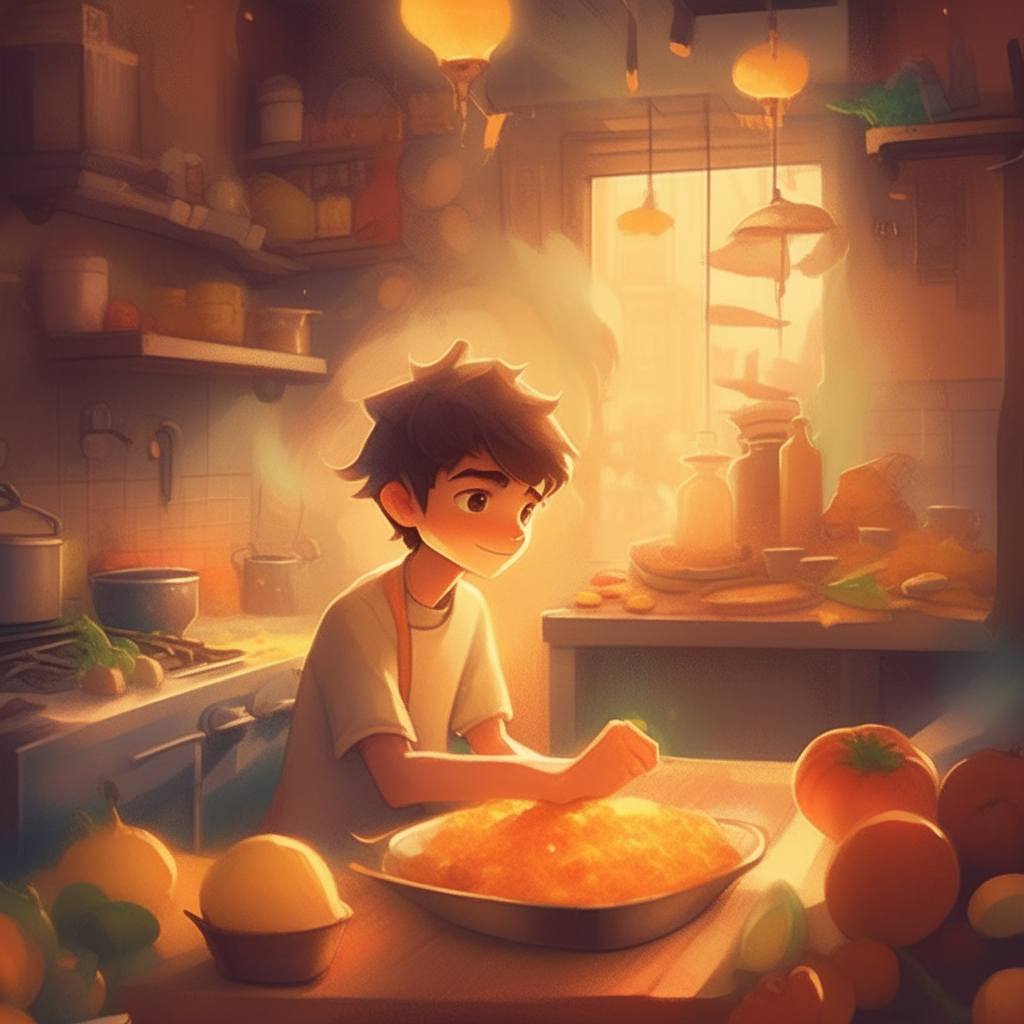 Lonely boy discovers his passion for cooking and dreams of a place where people can savor his creations.

Once in a quiet town named Solair, nestled among golden-leaved streets, lived a lonely boy named Uno. His heart was captivated by the magic of culinary arts. With every blend of flavors, he felt closer to a dream he had yet to realize.