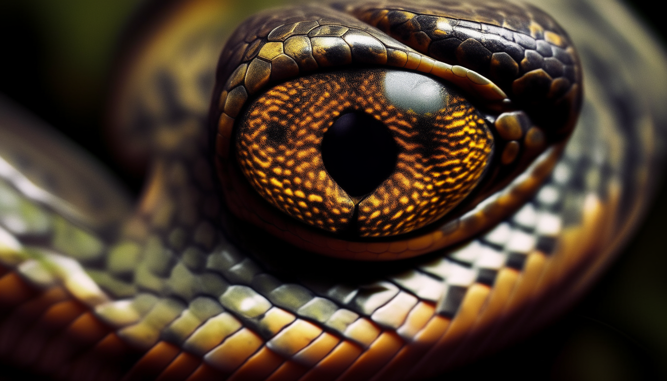 snake eye. close.
