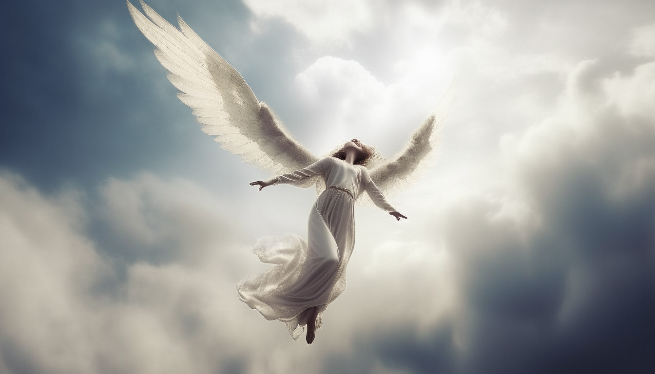 angel falling from the sky