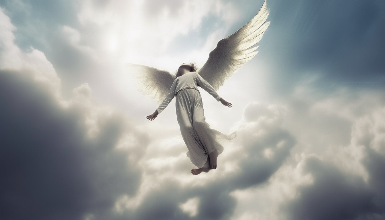 angel falling from the sky