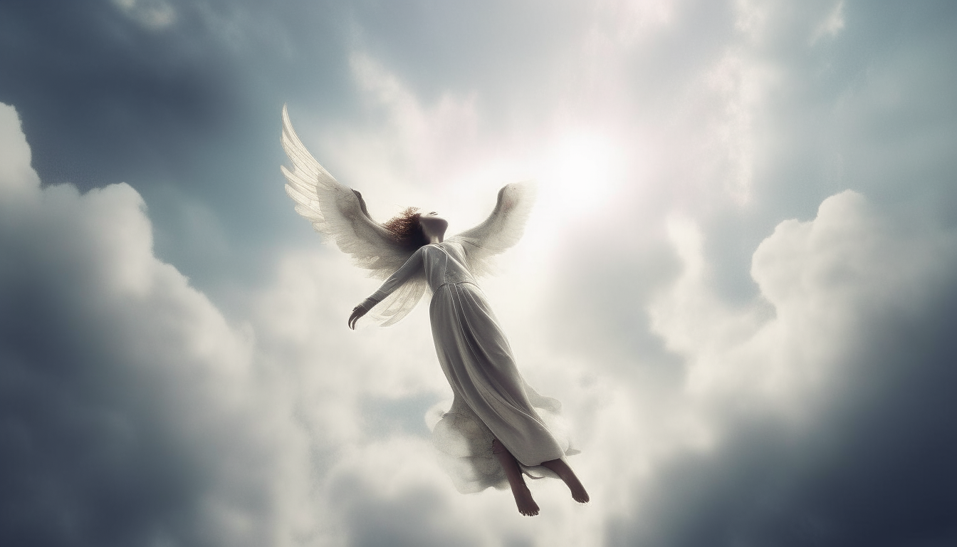 angel falling from the sky